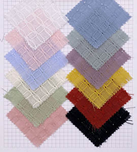 หลากสีขายส่งราคาม้วน 90gsm ย้อม dobby สานผ้าฝ้าย 100% ทอผ้ากอซ <span class=keywords><strong>leno</strong></span> สําหรับเด็ก - Product Image 2