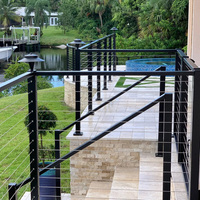 Balustrade extérieure en métal HIMOWAY, garde-corps en acier inoxydable, câble en acier inoxydable SS316
