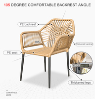Chaise empilable en corde tissée, mobilier d'extérieur nordique, pour café et Restaurant, design moderne, offre spéciale