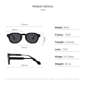 Gafas de Sol de marca de diseñador 2025 para hombre, gafas de sol polarizadas con marco azul/gris de acetato hechas a mano con logotipo personalizado - Product Image 6