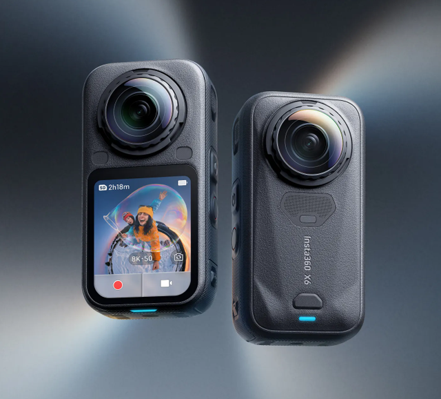 Insta360 X6 8K 360° Action Camera Dual 1/1.1" Sensor 120MP 20M Waterproof AI Auto Editing Vlog Sports Panoramic Camera