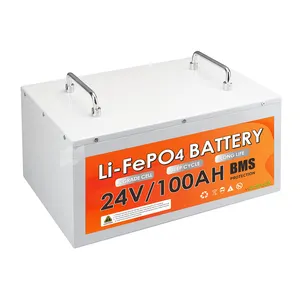 24V 100/200Ah Brand Owner Lithium Ion Batteries Energy Storage System LiFePO4 Battery Packs Long Working Life A Grade Cell