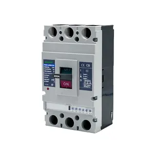 Disyuntor de aire electrónico MCCB 400A, caja moldeada, 3 polos, 50kA, 380V, 400A, 1 unidad, 2 unidades