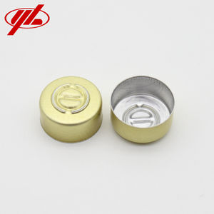 Tapas de Aluminio de 13 mm con Dos Puntos de Conexión para Viales de Vidrio de Inyección - Product Image 1