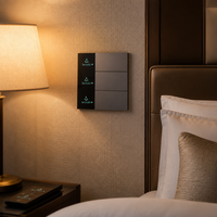 Interrupteur intelligent à 3 boutons Zigbee |   Interrupteur mural tactile à panneau en verre |   Contrôle par application Tuya pour hôtel et maison |   250V 2500W