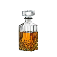 Bouteille en verre vide personnalisée carrée 100ml 250ml 300ml 375ml 500ml pour vin, champagne, liqueur, XO