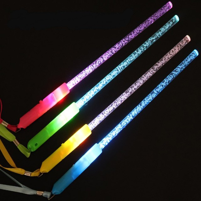 High Quality LED Glow Stick with Twinkling Lights Star Wand for Cheer Carnival Christmas Concerts-Unisex Children's Flashing Toy