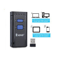Lecteur de codes-barres sans fil portable 1D Eyoyo EY-2877L 3 en 1, mini, Bluetooth, câble USB, pour Android, IOS, Mac, Windows