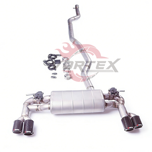 Système d'échappement Valvetronic Vortex SS304 pour BMW F22 218i 220i 2014-2024, silencieux de performance racing Catback, embouts en carbone quadruples - Product Image 2