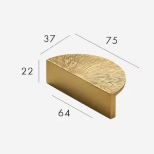 Poignée en laiton Spark Half Mood Handle Poignée et bouton d'armoire Spark en laiton - Product Image 6