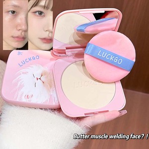 LUCK GIRLS Polvo Compacto Nuevo Polvo Fijador Control de Grasa para Retoques de <span class=keywords><strong>Maquillaje</strong></span> Corrector Acabado Mate Resistente al Agua Tono Natural de Piel - Product Image 4