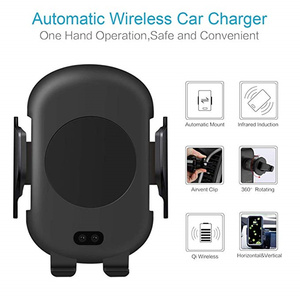 Rotación de 360 10W coche <span class=keywords><strong>cargador</strong></span> inalámbrico para <span class=keywords><strong>iPhone</strong></span> <span class=keywords><strong>11</strong></span> m X XS X 8 <span class=keywords><strong>Auto</strong></span> sostenedor del teléfono móvil de carga rápida de coche montaje de ventilación de aire GPS soporte - Product Image 5
