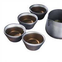 Petite tasse à thé en titane pur, double paroi, anti-brûlure, pour le camping en plein air, portable, ensemble de thé de voyage, design Kung Fu