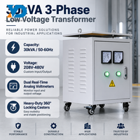 Transformateur triphasé sec certifié CE ISO 30 kVA élévateur/abaisseur 380 V 480 V en alliage d'aluminium haute efficacité