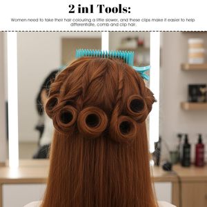 Pince <span class=keywords><strong>à</strong></span> <span class=keywords><strong>cheveux</strong></span> en plastique personnalisée en gros <span class=keywords><strong>avec</strong></span> peigne, outils professionnels de coiffure pour salon, pinces de coupe de <span class=keywords><strong>cheveux</strong></span> 2-en-1 <span class=keywords><strong>avec</strong></span> peigne - Product Image 6