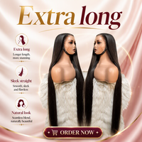 Perruque Lace Frontale 13X6 en Cheveux Humains Naturels Pré-Pluckée, Sans Colle, Lisse, avec Dentelle HD, Cheveux Remy et Baby Hair