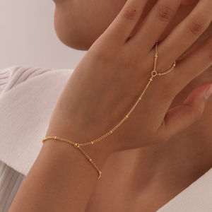 G4558, venta al por mayor, anillo <span class=keywords><strong>de</strong></span> dedo <span class=keywords><strong>de</strong></span> acero inoxidable, pulseras apiladas, impermeable, diseño <span class=keywords><strong>de</strong></span> cuentas <span class=keywords><strong>de</strong></span> perlas, pulseras esclavas <span class=keywords><strong>de</strong></span> moda - Product Image 4