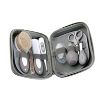 Coupe-ongles en bois pour bébé, anti-pincement, avec brosse à poils doux et peigne, kit de soins pour nourrissons