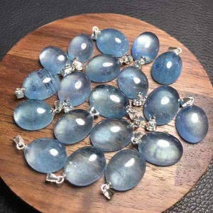 Hecho a mano plata esterlina moda curación piedras cristal joyería <span class=keywords><strong>Natural</strong></span> <span class=keywords><strong>aguamarina</strong></span> encanto <span class=keywords><strong>colgante</strong></span> - Product Image 4