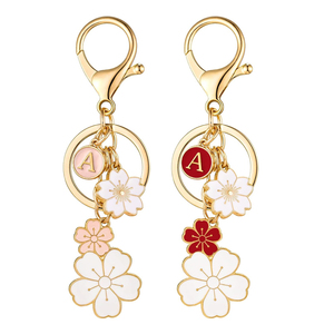 Lady dễ thương màu hồng ban đầu Keychain kim loại và hợp kim hoa quyến rũ cho ba lô phim hoạt hình phong cách Carabiner <span class=keywords><strong>Keyring</strong></span> - Product Image 1