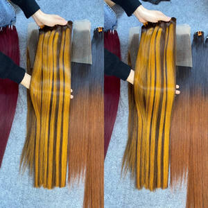 Super doble dibujado hueso recto todos los colores trama pelo en stock Remy virgen paquetes de cabello humano - Product Image 5