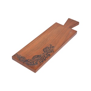 Nouveau design Planche à découper en bois d'acacia Planche à pizza élégante et simple pour la cuisine avec gravure au laser Planche à découper - Product Image 3