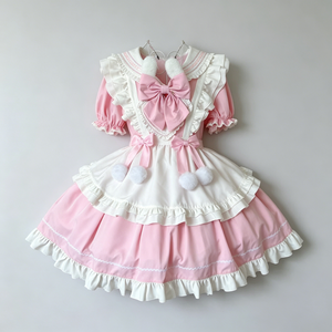 Vestido Lolita de Manga Larga, Dulce y Lindo, Diseño Original, Disfraz de Cosplay de <span class=keywords><strong>Anime</strong></span> para Mujeres Adultas, para Actuaciones en Escenarios y Fiestas - Product Image 3