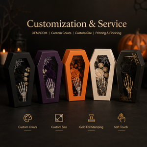 <span class=keywords><strong>Scatola</strong></span> regalo rigida in carta personalizzata per Halloween con chiusura magnetica per dolcetti, cioccolatini e caramelle per feste di Trick or Treat - Product Image 3