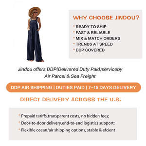 2026 Spring Trendy Women's Casual Summer <b>Jumpsuit</b> Outfits Elegant Loose Sleeveless Wide Leg Rompers <b>Pockets</b> Plus Size Open Style - Product Image 3