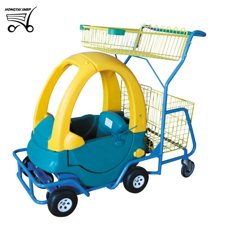 Keranjang Troli Plastik Supermarket Anak, Gaya Baru Belanja dengan Mobil Mainan