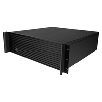 Châssis de serveur 3U en rack, profondeur réduite de 450 mm, 8 baies de disques 3,5 pouces à échange à chaud, 7 emplacements PCIe, 3 ventilateurs 8025, alimentation ATX pour stockage cloud NAS