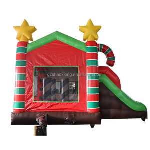 Thương mại giáng sinh <span class=keywords><strong>Inflatable</strong></span> lâu đài Wonderland Santa Claus nhà trả lại Combo Gingerbread người đàn ông <span class=keywords><strong>bouncy</strong></span> lâu đài trượt cho trẻ em - Product Image 4