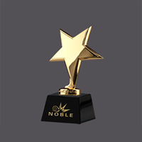 Noble fabricant verre cristal étoile réalisation Motivation Logo personnalisé école de commerce cadeau artisanat trophée Plaque de récompense