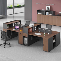 Bureau de travail modulaire en panneaux de bois épais de 25 mm au design moderne pour la maison ou l'école avec cloison de séparation