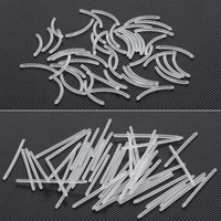 Lot de 50 barres droites en acrylique Bioplast pour remplacement de boucles d'oreilles, accessoires de piercing pour langue, sourcil, lèvre, téton, bijoux