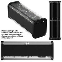 Kit de boîtier de batterie 21700 à 8 cellules sans soudure, coque transparente pour batterie externe, double USB, charge rapide, affichage LED, étanche