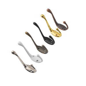 European Style Wall <b>Mounted</b> Coat Hook Zinc Alloy Single Hook For Door Or Wall Bathroom Use Antique Bronze Silver Gold Black - Product Image 5