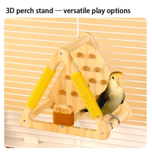Juguete de madera <span class=keywords><strong>para</strong></span> loros, escalera de escalada con afilador de garras y pico <span class=keywords><strong>para</strong></span> jaulas de cacatúas, periquitos monje y periquitos. - Product Image 5