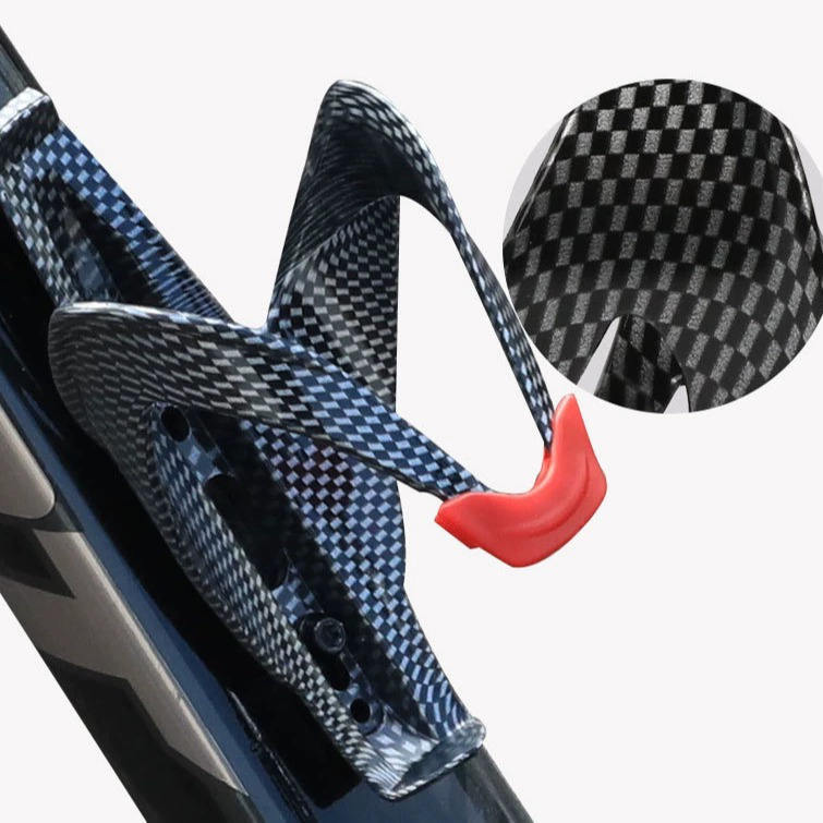 Hongdak New V-Shaped Plastic Bike Water Bottle Cage Bicycle Carbon Fiber Texture Bike Kettle Stand Holder