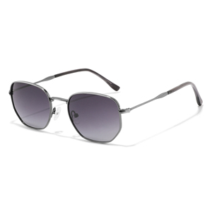 Rectangle <b>Sunglasses</b> Full Rim Silver <b>Frame</b> Gradient Lenses Unisex Adult 100% UV Protection Fashion Sun Protection - Product Image 1