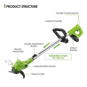 Recortadora de Césped Eléctrica Inalámbrica con Batería de Iones de Litio, Precio al por Mayor, <span class=keywords><strong>Herramientas</strong></span> de Jardín para Cortar Césped, Grado Industrial, OEM - Product Image 3
