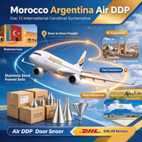 Maroc Argentine Fret Aérien DDP Porte-à-Porte pour Ensembles d'Entonnoirs en Acier Inoxydable Dédouanement Rapide Rabat Buenos Aires DHL UPS