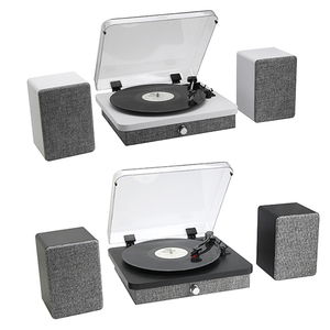 Tocadiscos Wangling con Altavoces Externos, Tocadiscos <span class=keywords><strong>de</strong></span> <span class=keywords><strong>Vinilo</strong></span> con Correa <span class=keywords><strong>de</strong></span> Transmisión, Doble Estéreo, 3 Velocidades, Inalámbrico, para Reproducir <span class=keywords><strong>Discos</strong></span> <span class=keywords><strong>de</strong></span> <span class=keywords><strong>Vinilo</strong></span> en Casa - Product Image 1