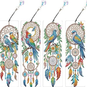 Segnalibro all'ingrosso in PET <span class=keywords><strong>sottile</strong></span> 5D con decorazione artigianale di strass a forma di piuma per pittura diamante - Product Image 6