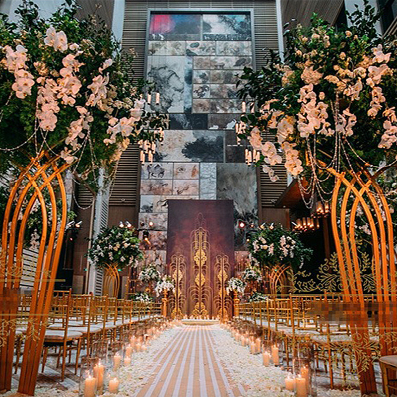 New wedding props iron flower stand wedding decoration metal table vase