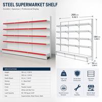 Étagère Gondole Blanche 5 Niveaux 3 Sections pour Supermarché, Magasin de Proximité, Boutique de Détail – Présentoir Réglable
