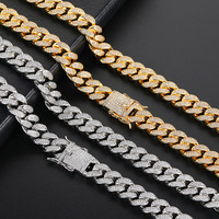 Vente chaude hommes Hip Hop laiton cubain lien chaîne collier plaqué or CZ Zircon pour la fête de mariage fiançailles haut choix cadeau