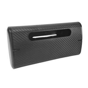 Venta Directa de Fábrica: Accesorios Universales para Automóviles, Caja de Pañuelos con Diseño de Fibra de Carbono y Gancho para Colgar en el Visor - Product Image 1