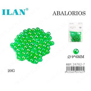 Perline Ilan Abalorios 9x6mm Verde Erba per Creazione di Gioielli 20g - Product Image 1