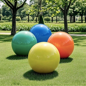 Bola decorativa de metal hueco multicolor pintada de acero inoxidable de venta directa de fabricantes personalizados - Product Image 3